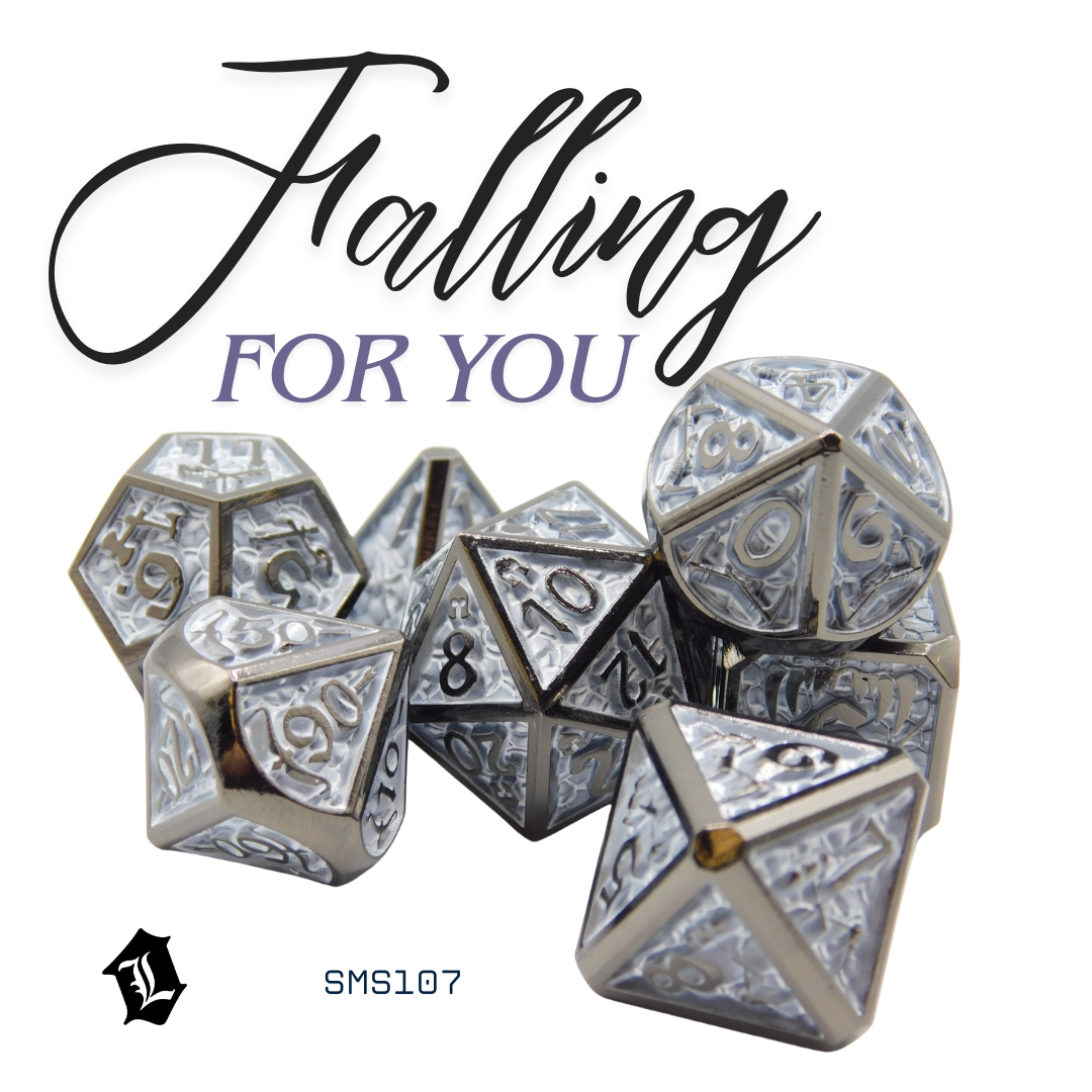 [FALLING FOR YOU] 7PC SOLID METAL DICE SET