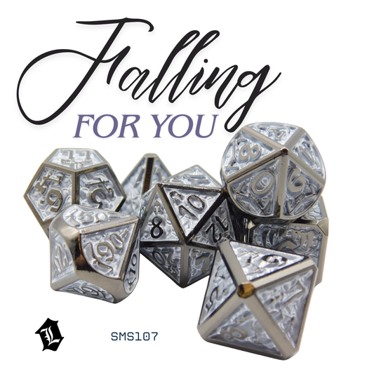 [FALLING FOR YOU] 7PC SOLID METAL DICE SET