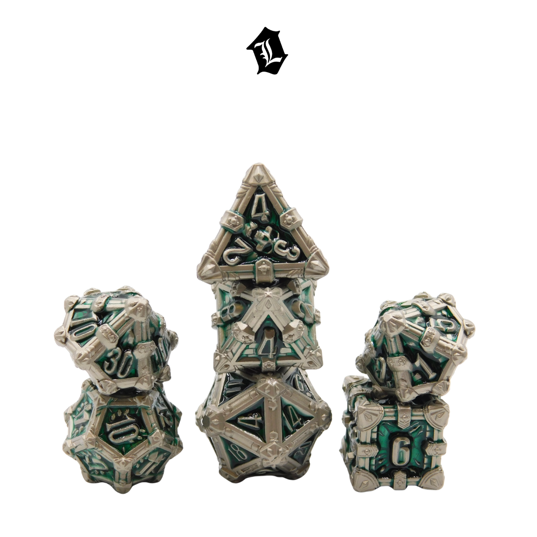 [HIGH SECURITY] 7PC SOLID METAL DICE SET