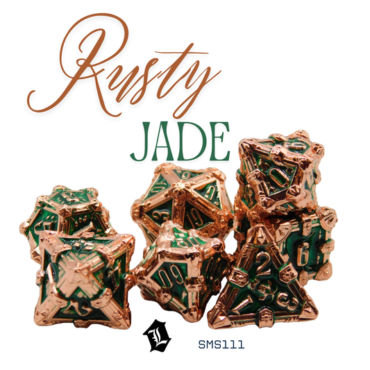 [RUSTY JADE] 7PC SOLID METAL DICE SET