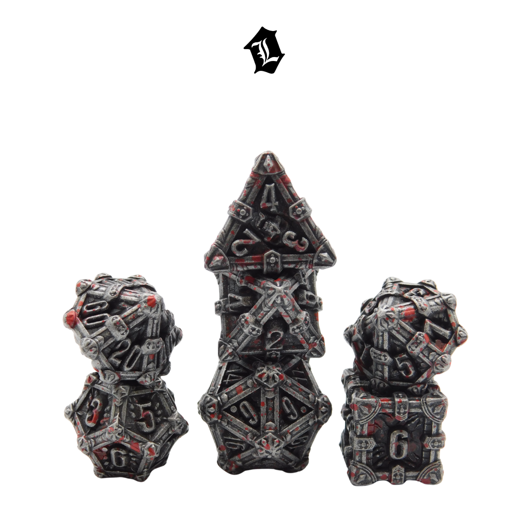 [ARMED GUARD] 7PC SOLID METAL DICE SET