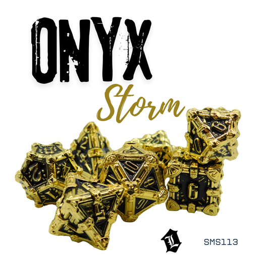 [ONYX STORM] 7PC SOLID METAL DICE SET