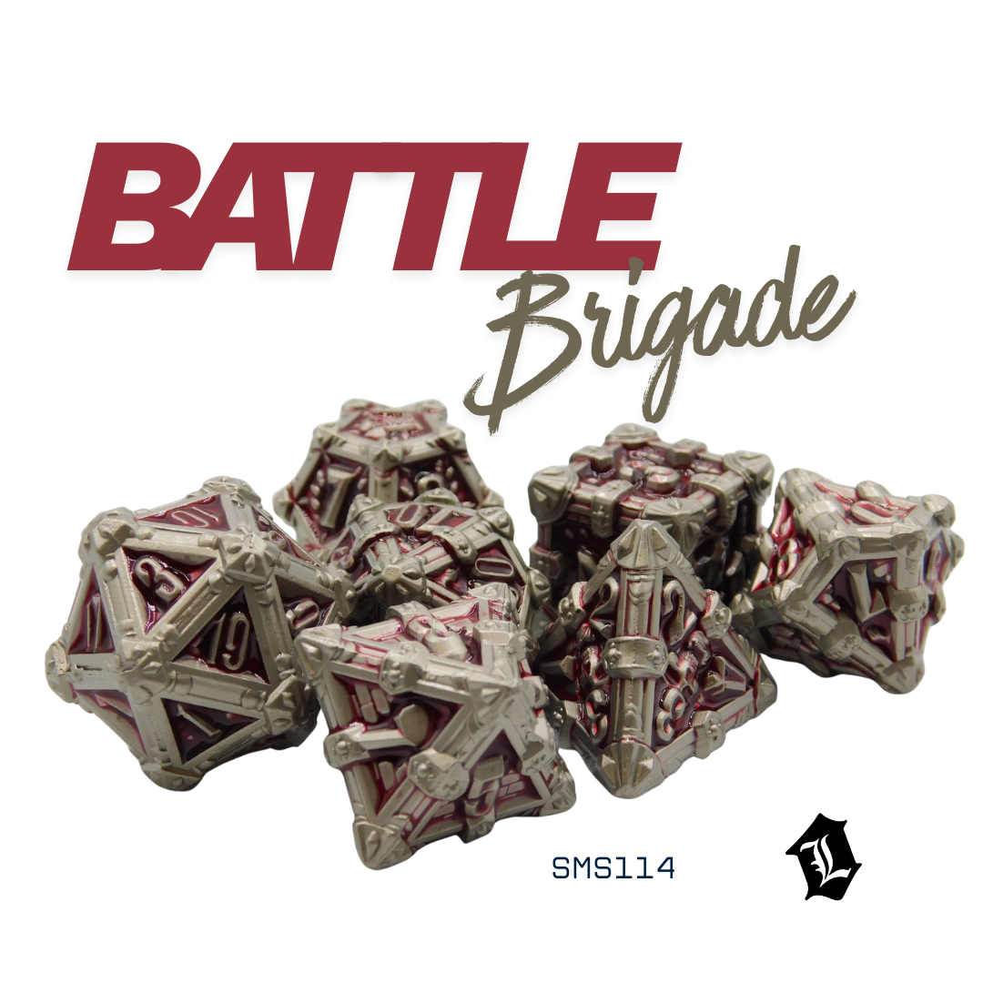 [BATTLE BRIGADE] 7PC SOLID METAL DICE SET