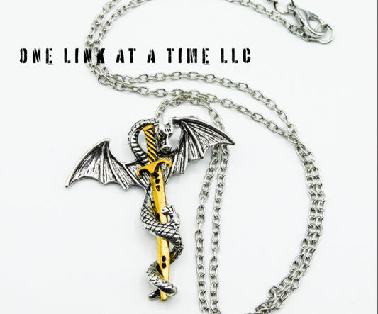 DRAGON NECKLACE WITH REMOVABLE [GOLD] SWORD