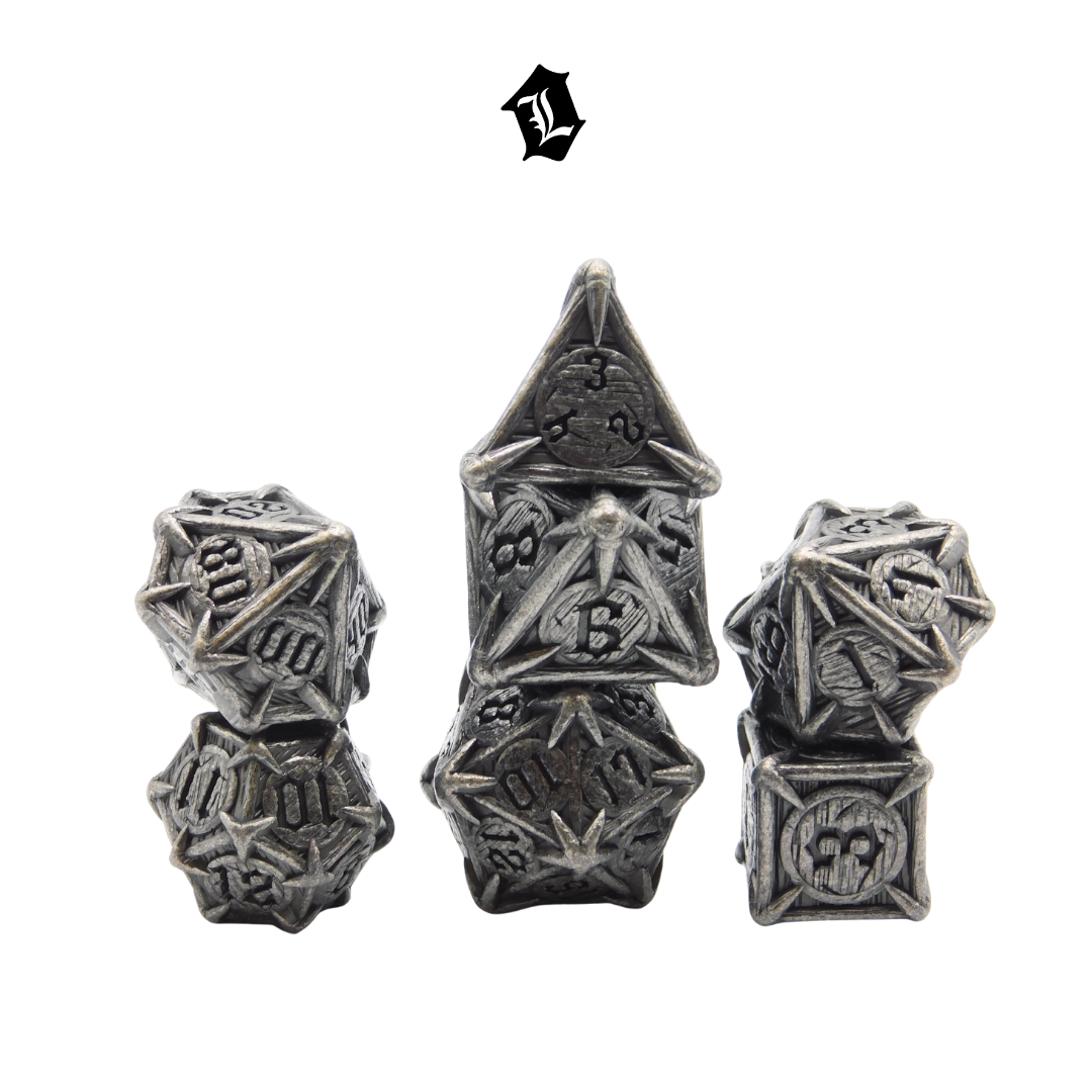 [CONSTELLAR STEEL] 7PC SOLID METAL DICE SET