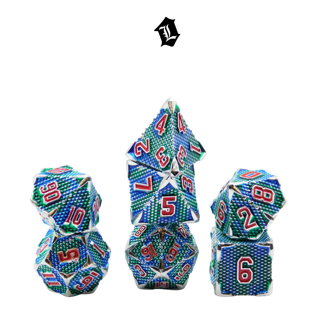 [RIPTIDE REALM] 7PC SOLID METAL DICE SET