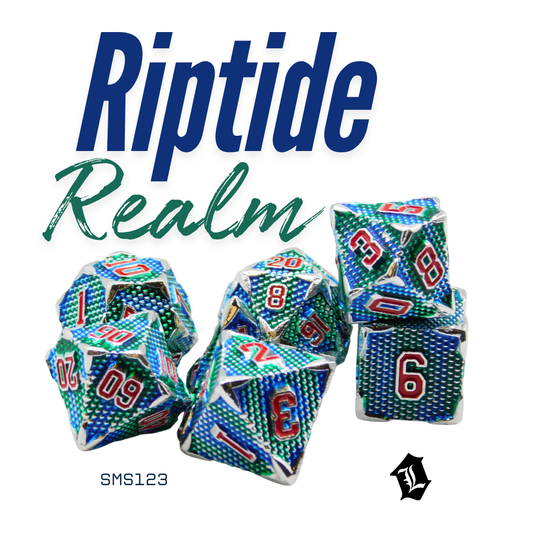 [RIPTIDE REALM] 7PC SOLID METAL DICE SET