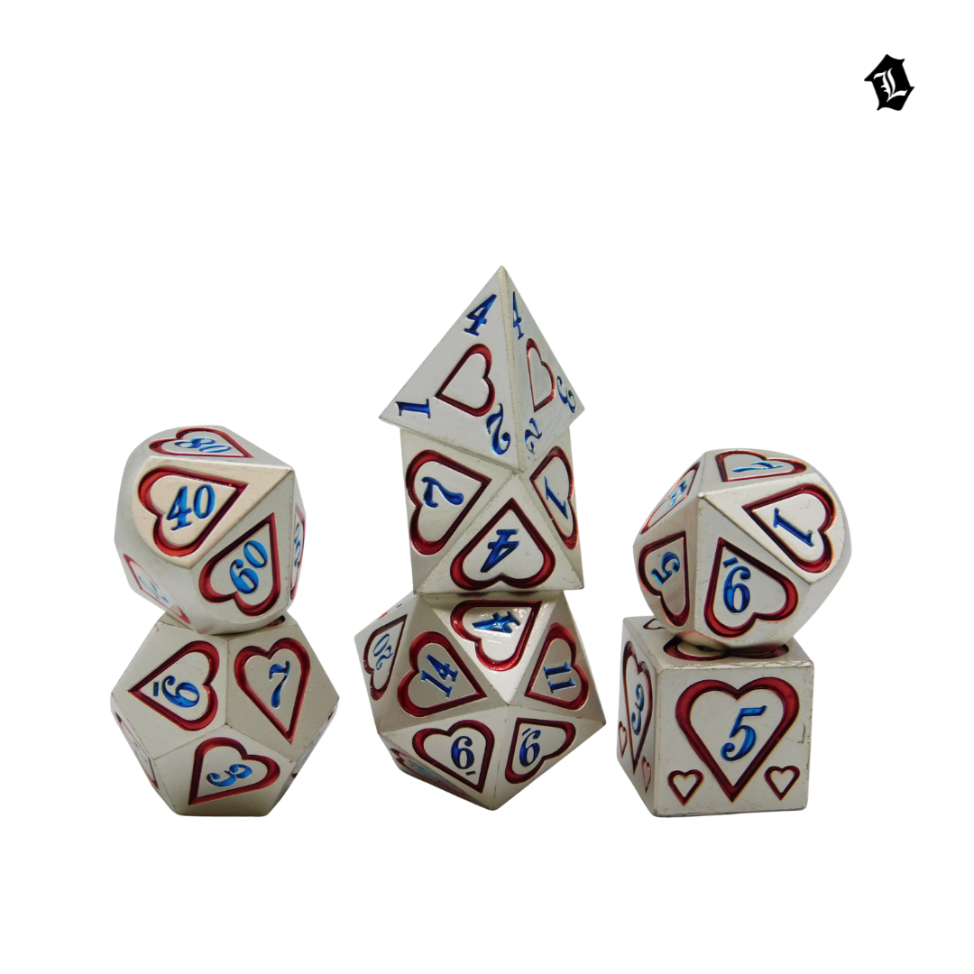 [REUNION IN ASH] 7PC SOLID METAL DICE SET