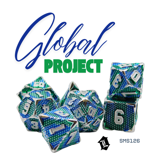 [GLOBAL PROJECT] 7PC SOLID METAL DICE SET