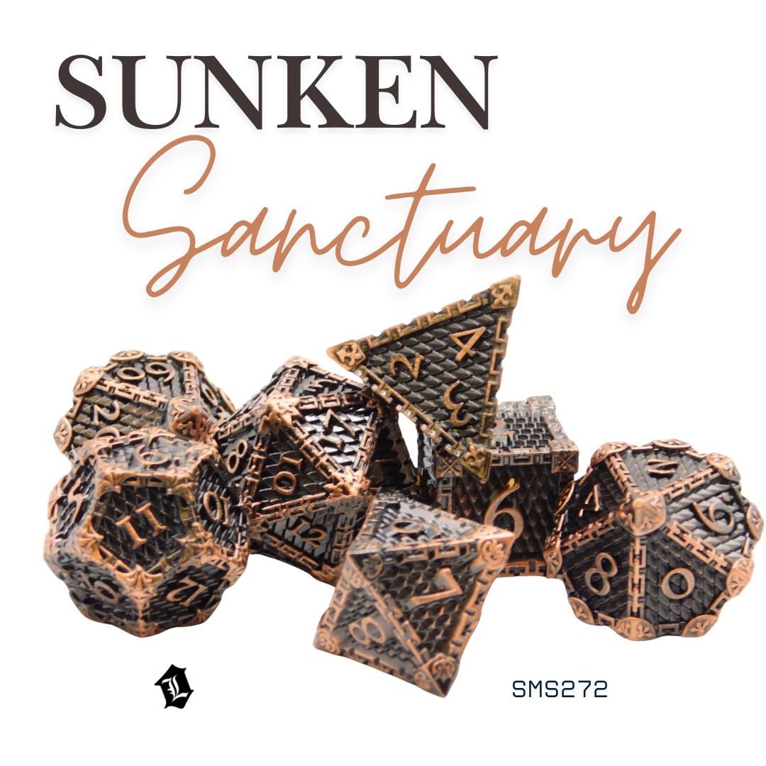 [SUNKEN SANCTUARY] 7PC SOLID METAL DICE SET