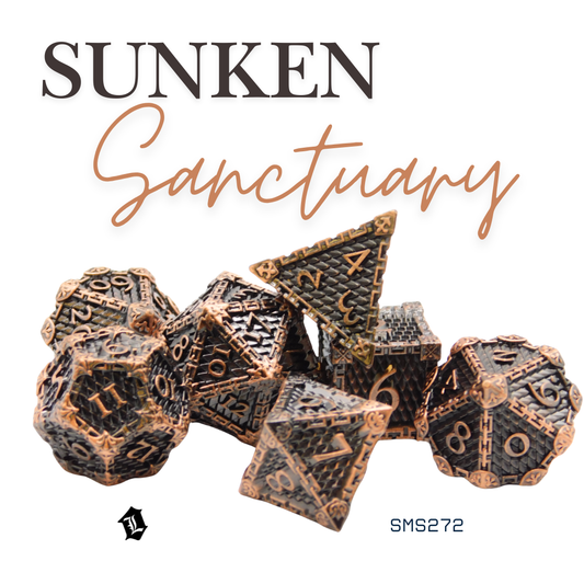 [SUNKEN SANCTUARY] 7PC SOLID METAL DICE SET