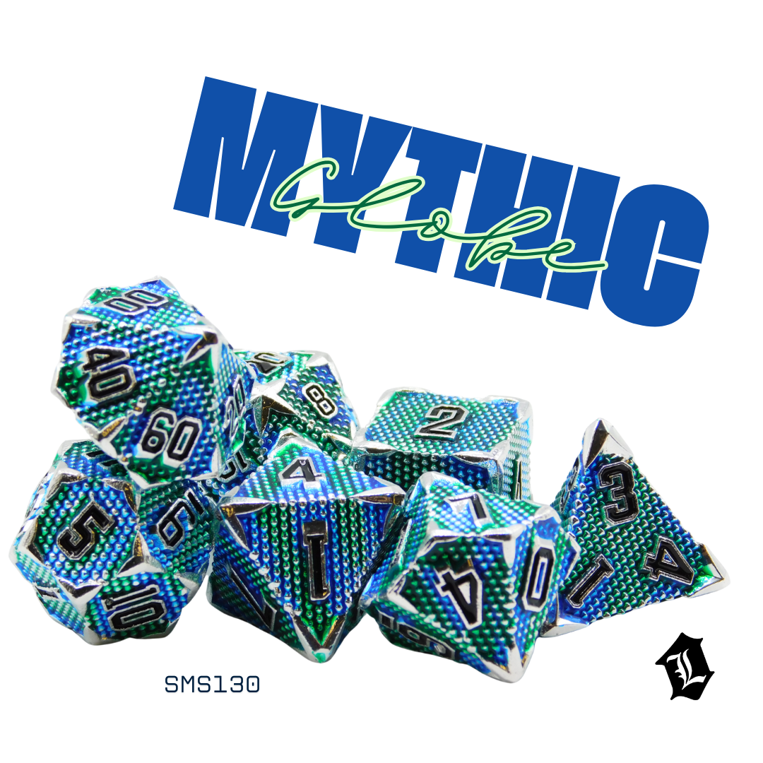 [MYTHIC GLOBE] 7PC SOLID METAL DICE SET
