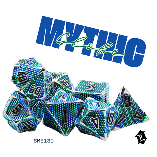[MYTHIC GLOBE] 7PC SOLID METAL DICE SET