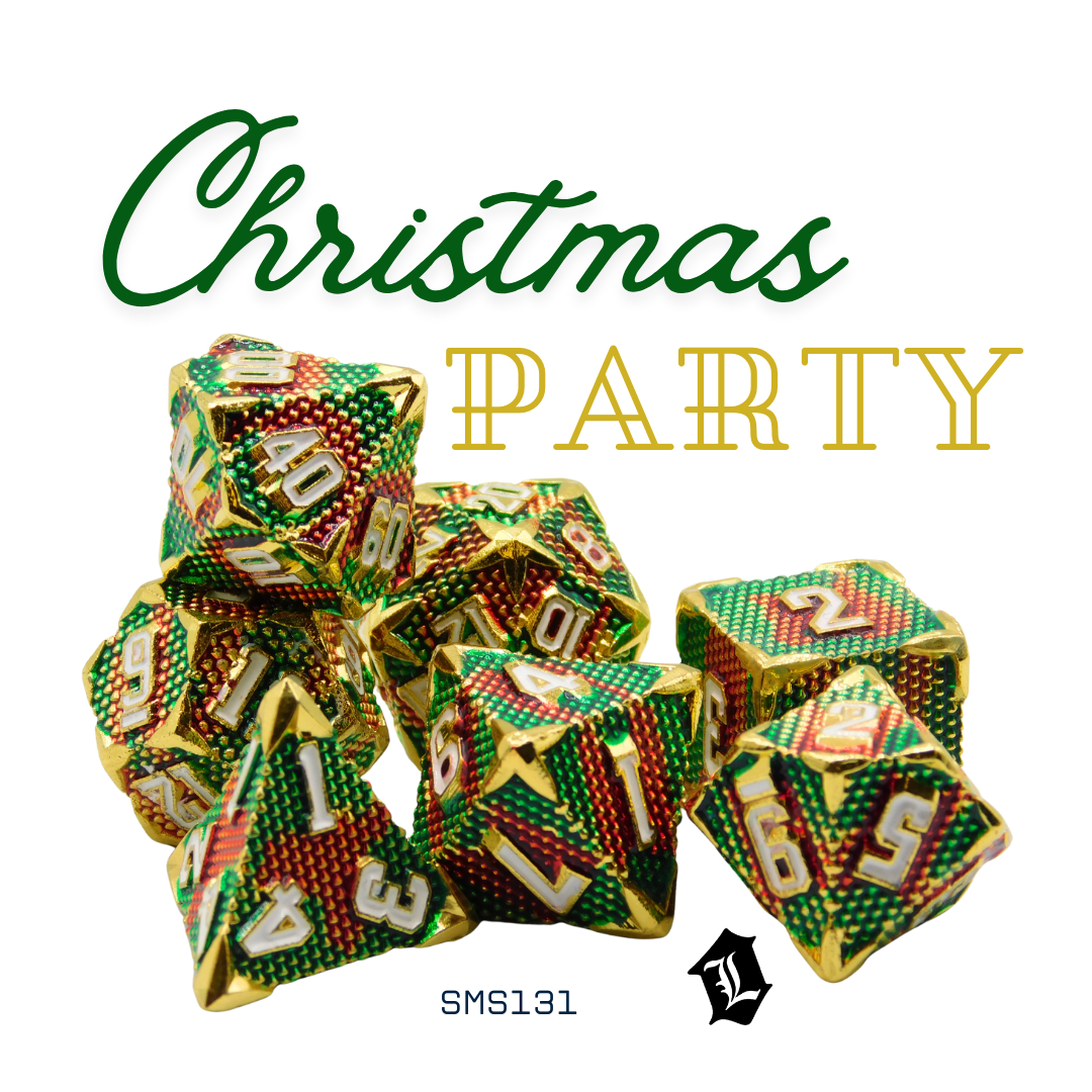 [CHRISTMAS PARTY] 7PC SOLID METAL DICE SET