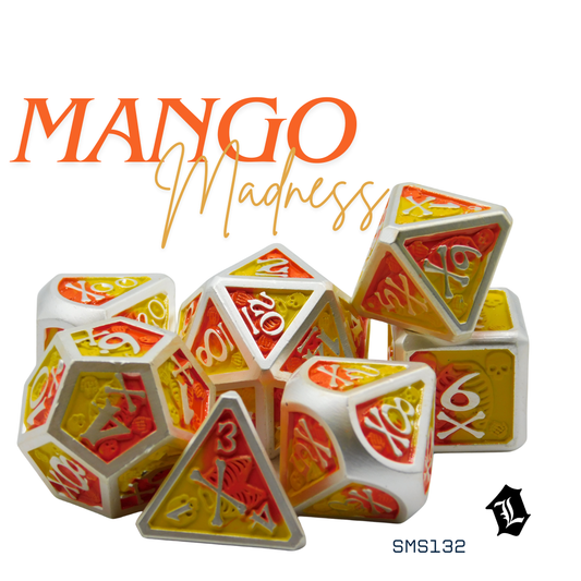 [MANGO MADNESS] 7PC SOLID METAL DICE SET