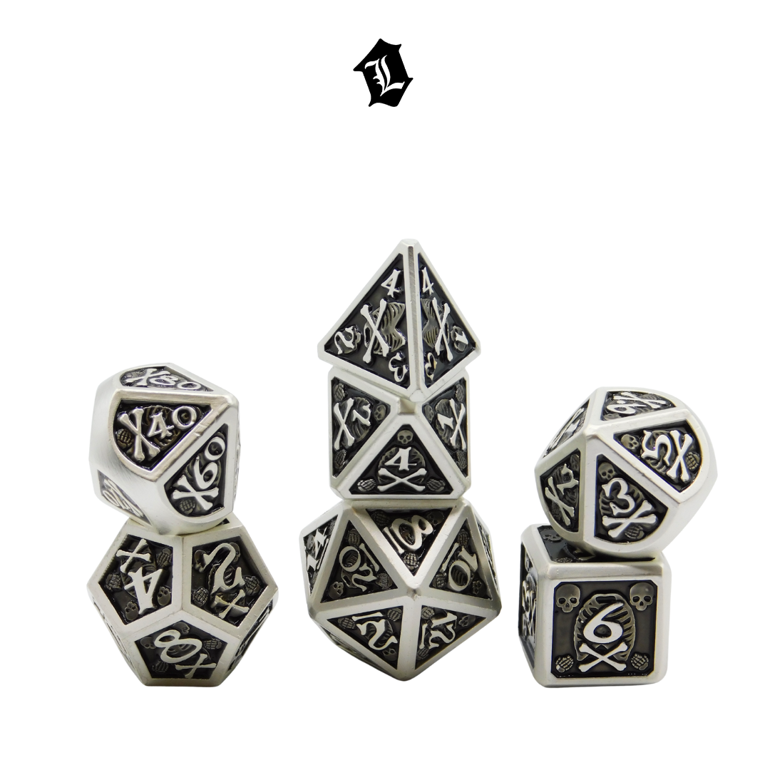 [DEATH WARDEN] 7PC SOLID METAL DICE SET