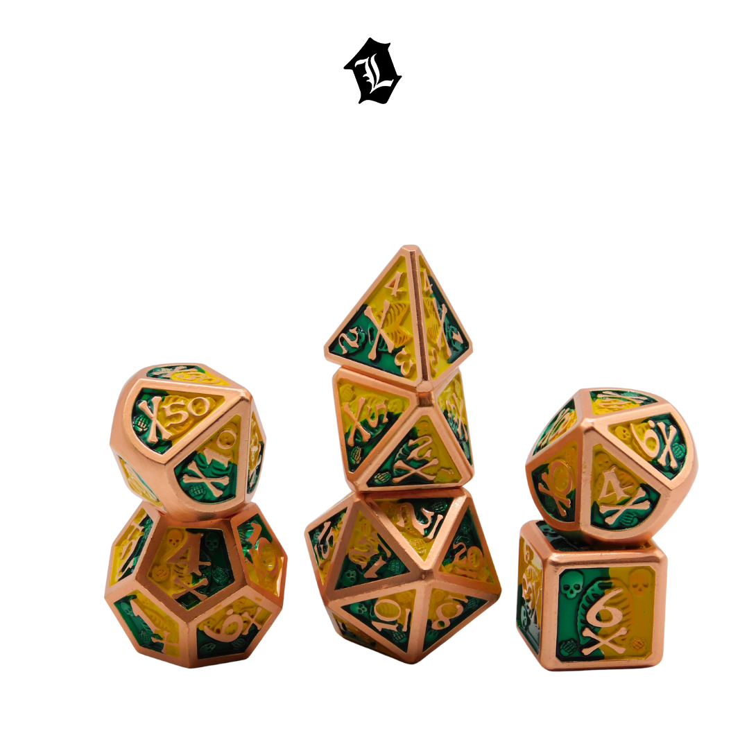 [FORGOTTEN GROVE] 7PC SOLID METAL DICE SET