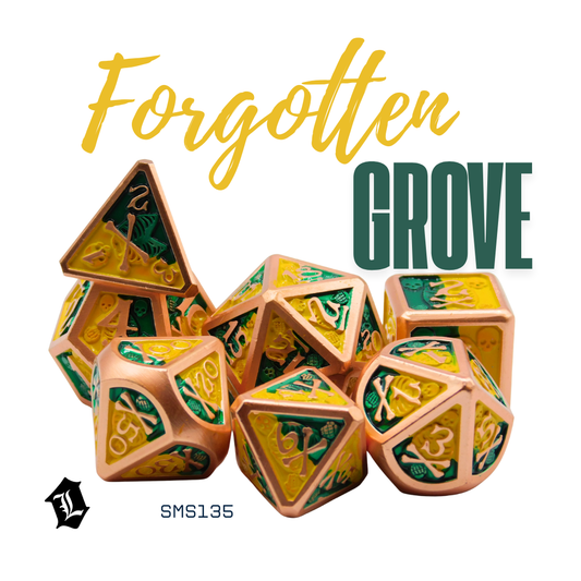 [FORGOTTEN GROVE] 7PC SOLID METAL DICE SET