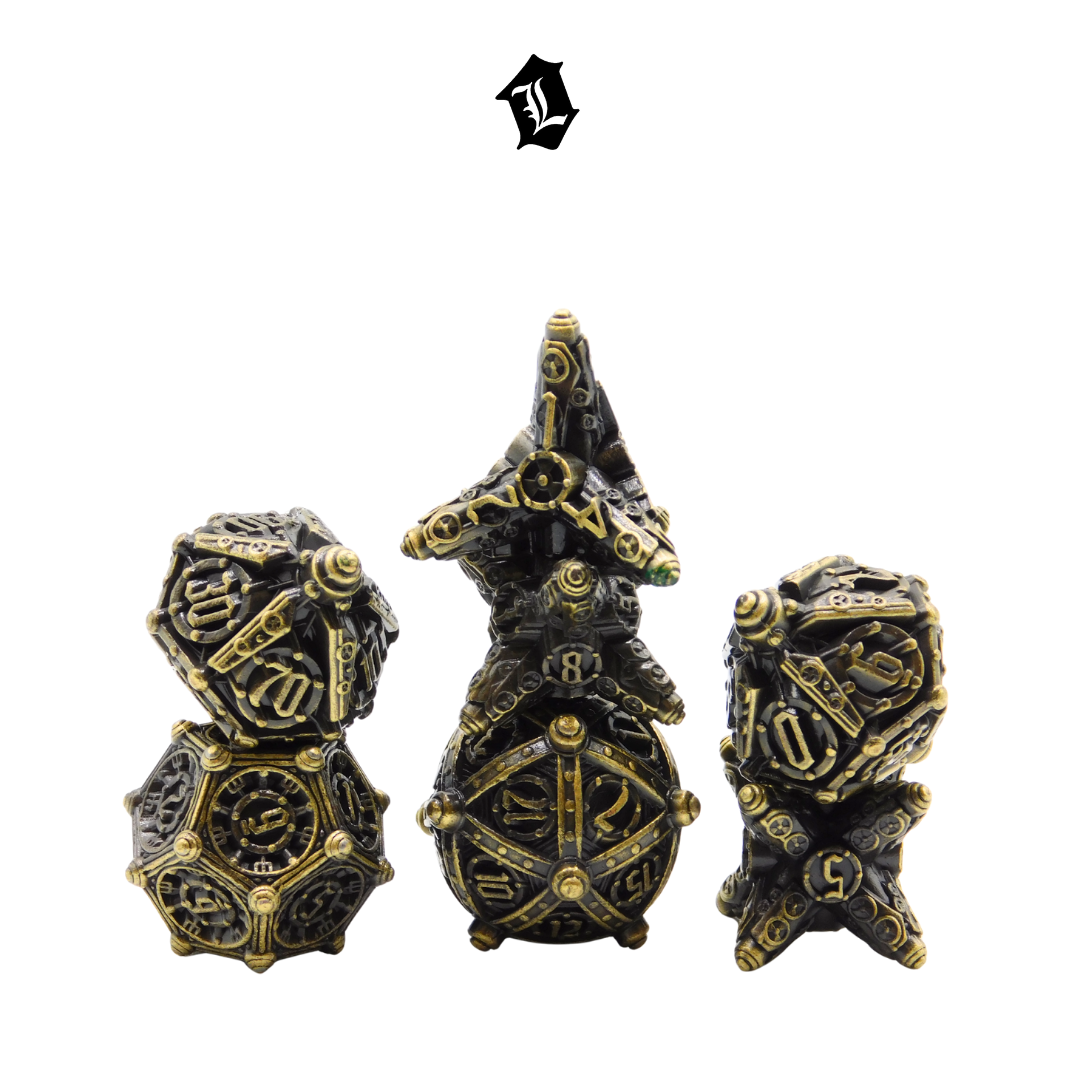 [FORBIDDEN LEDGER] 7PC SOLID METAL DICE SET