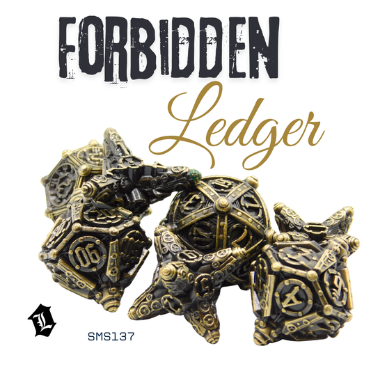 [FORBIDDEN LEDGER] 7PC SOLID METAL DICE SET