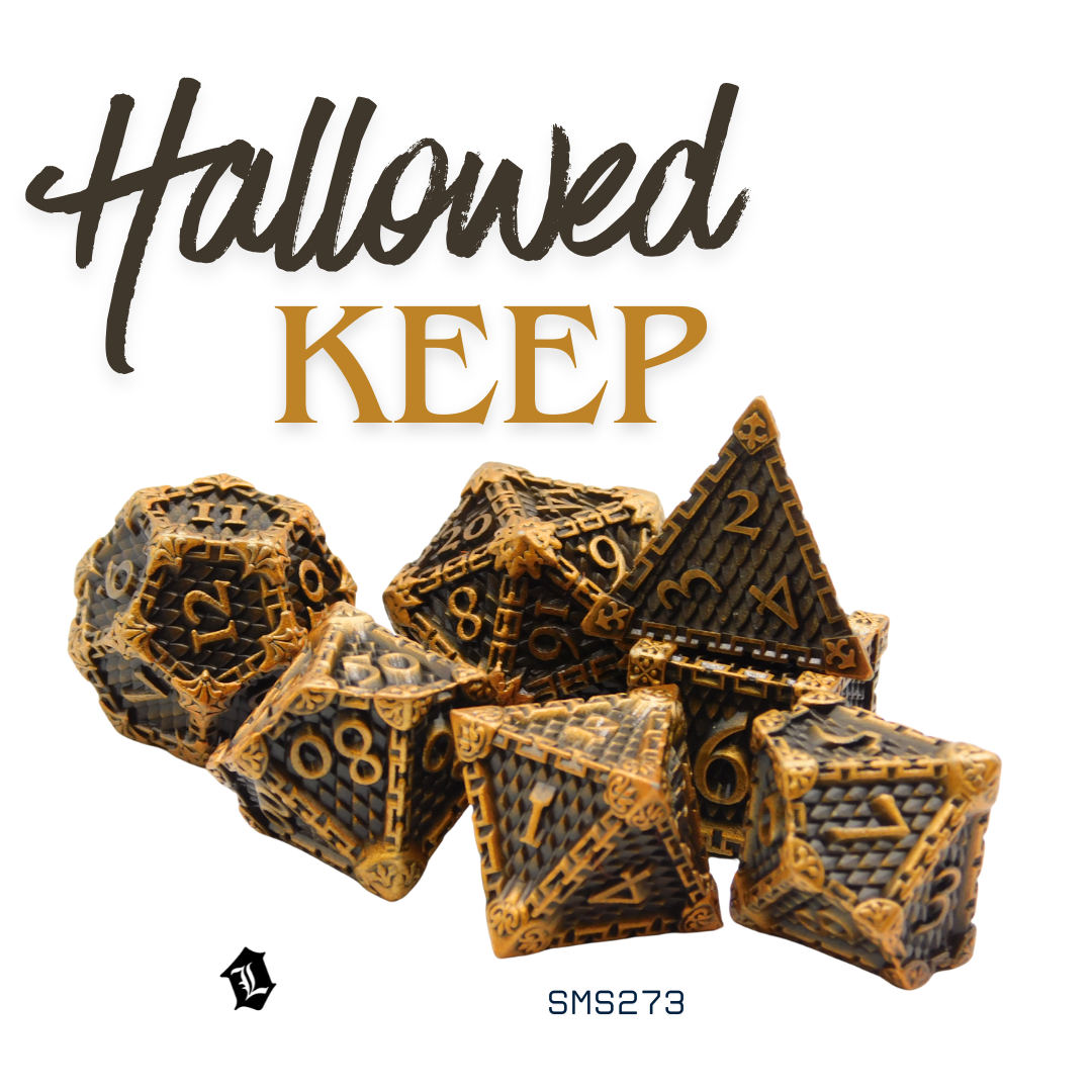 [HALLOWED KEEP] 7PC SOLID METAL DICE SET