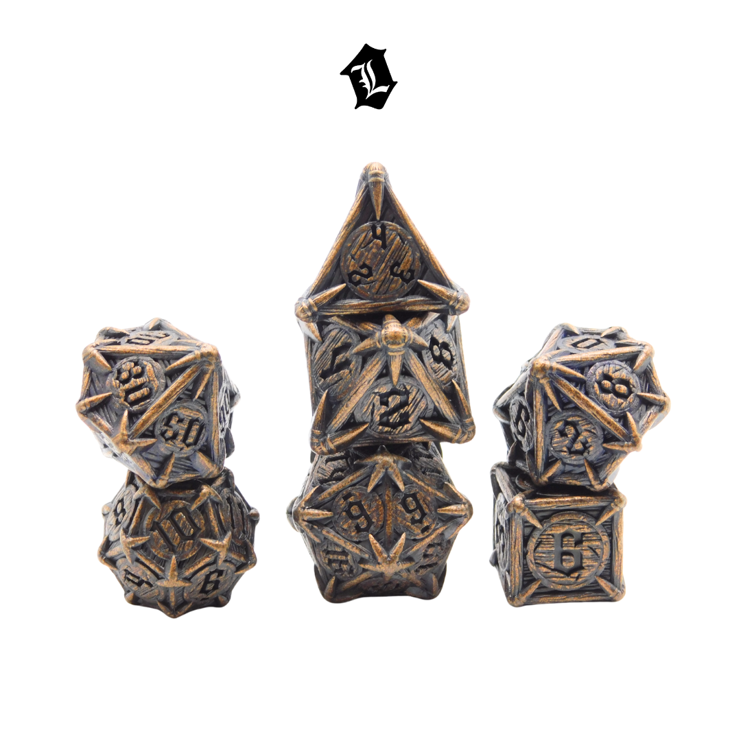[BRONZE HORIZON] 7PC SOLID METAL DICE SET
