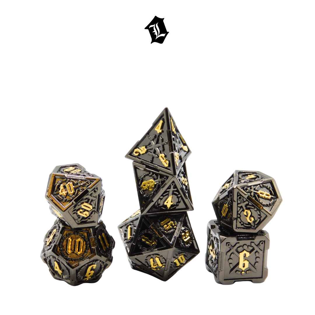 [SPILL THE TEA] 7PC SOLID METAL DICE SET