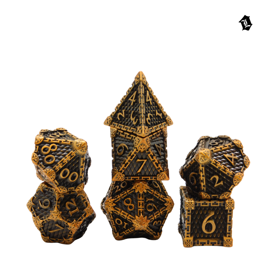[HALLOWED KEEP] 7PC SOLID METAL DICE SET