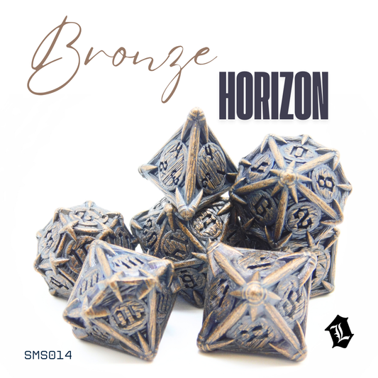 [BRONZE HORIZON] 7PC SOLID METAL DICE SET