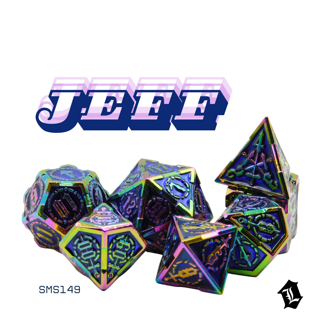 [JEFF] 7PC SOLID METAL DICE SET