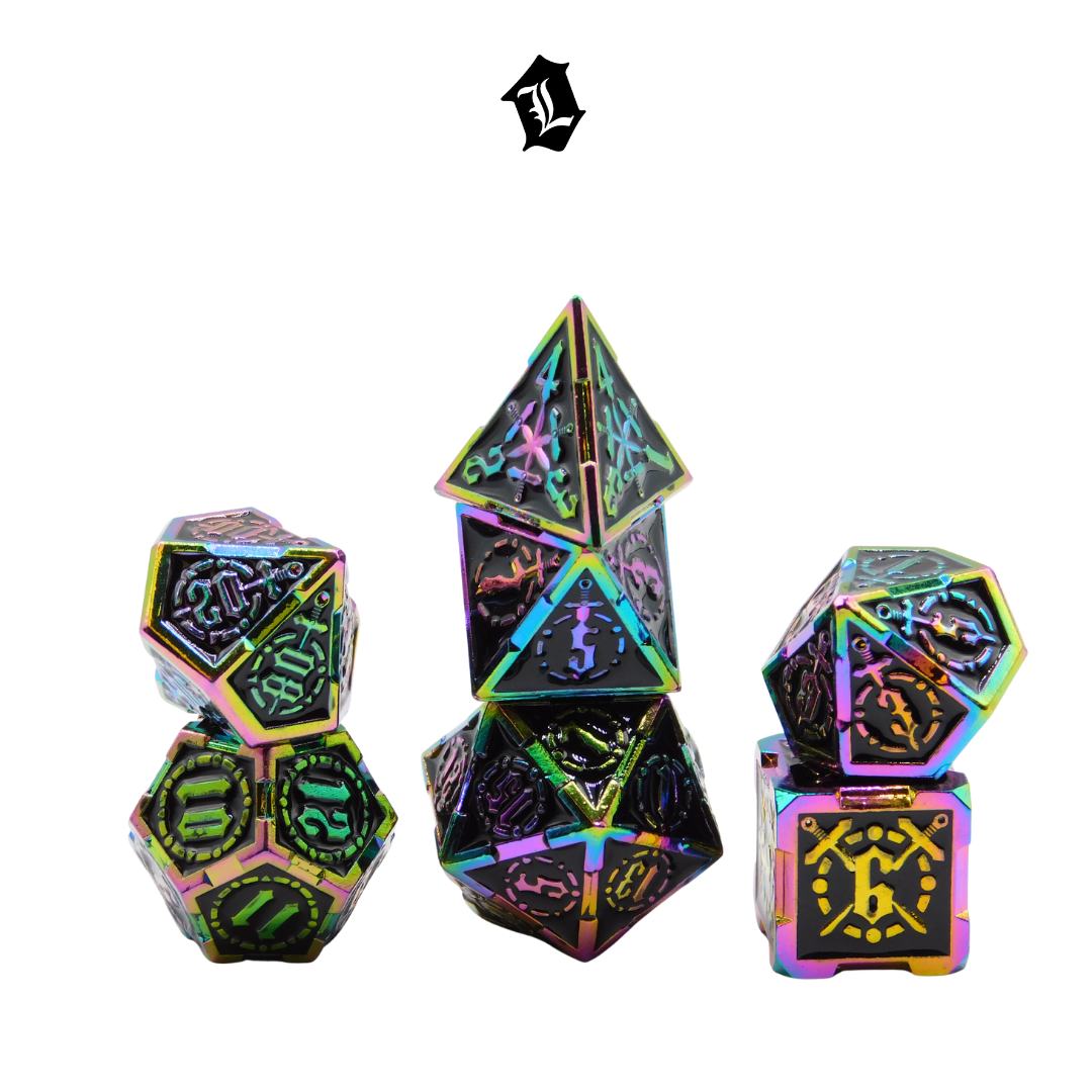 [FRACTURED REALITY] 7PC SOLID METAL DICE SET