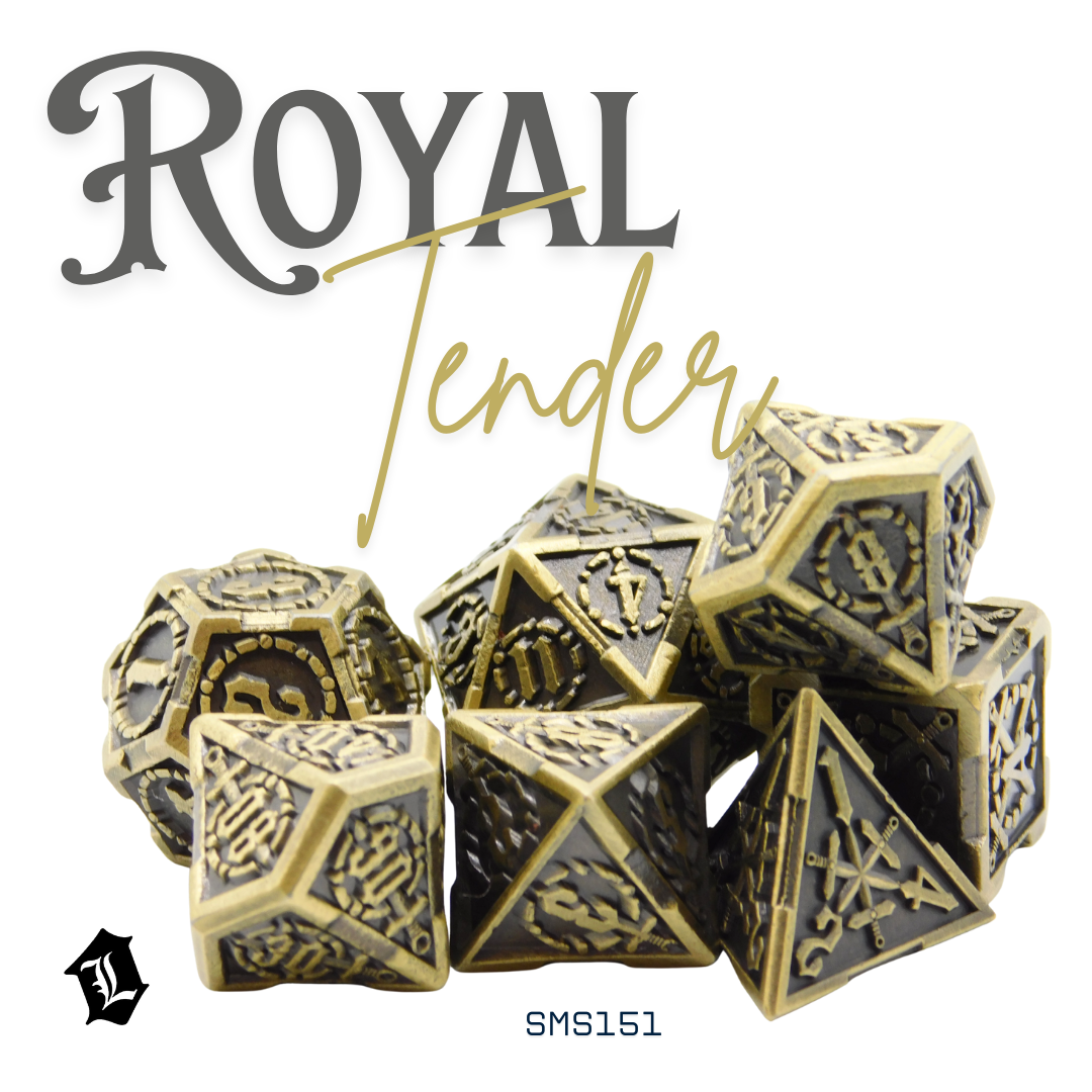 [ROYAL TENDER] 7PC SOLID METAL DICE SET