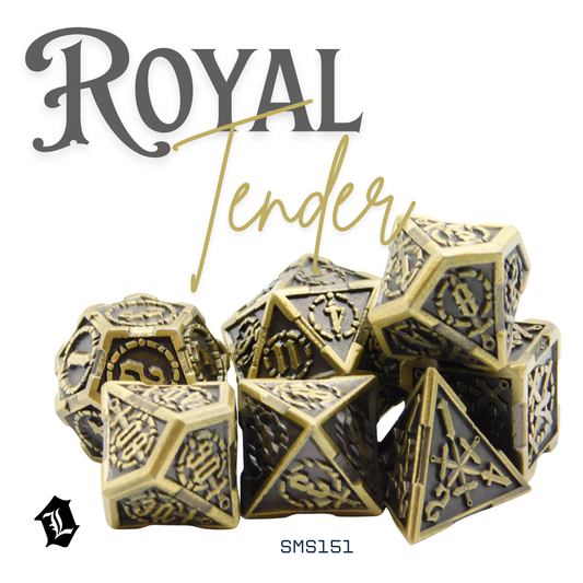 [ROYAL TENDER] 7PC SOLID METAL DICE SET