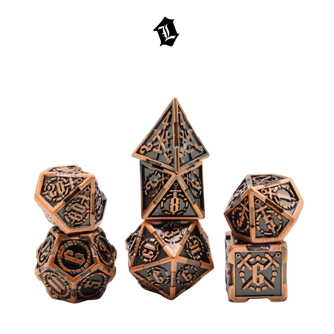 [TAVERN TITHES] 7PC SOLID METAL DICE SET