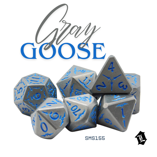 [GRAY GOOSE] 7PC SOLID METAL DICE SET