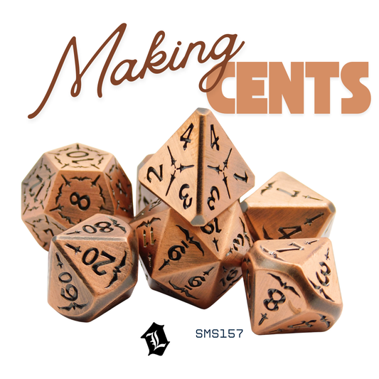 [MAKING CENTS] 7PC SOLID METAL DICE SET