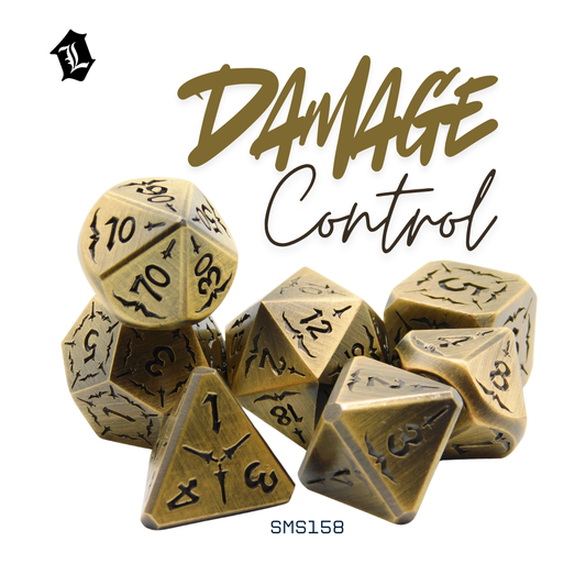 [DAMAGE CONTROL] 7PC SOLID METAL DICE SET