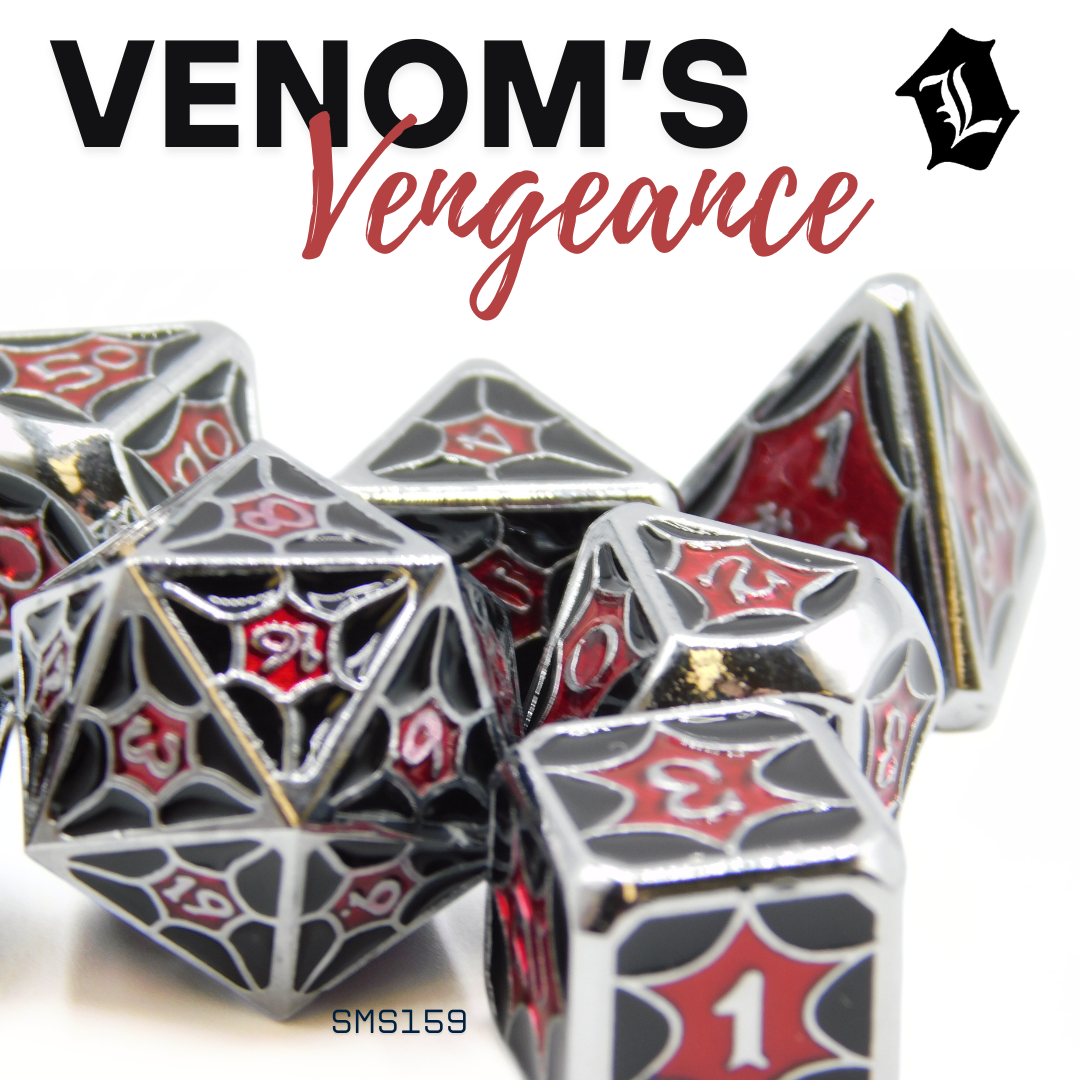 [VENOM'S VENGEANCE] 7PC SOLID METAL DICE SET