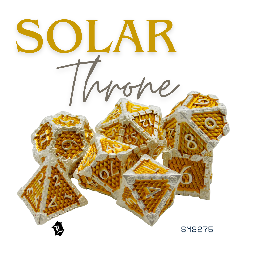 [SOLAR THRONE] 7PC SOLID METAL DICE SET