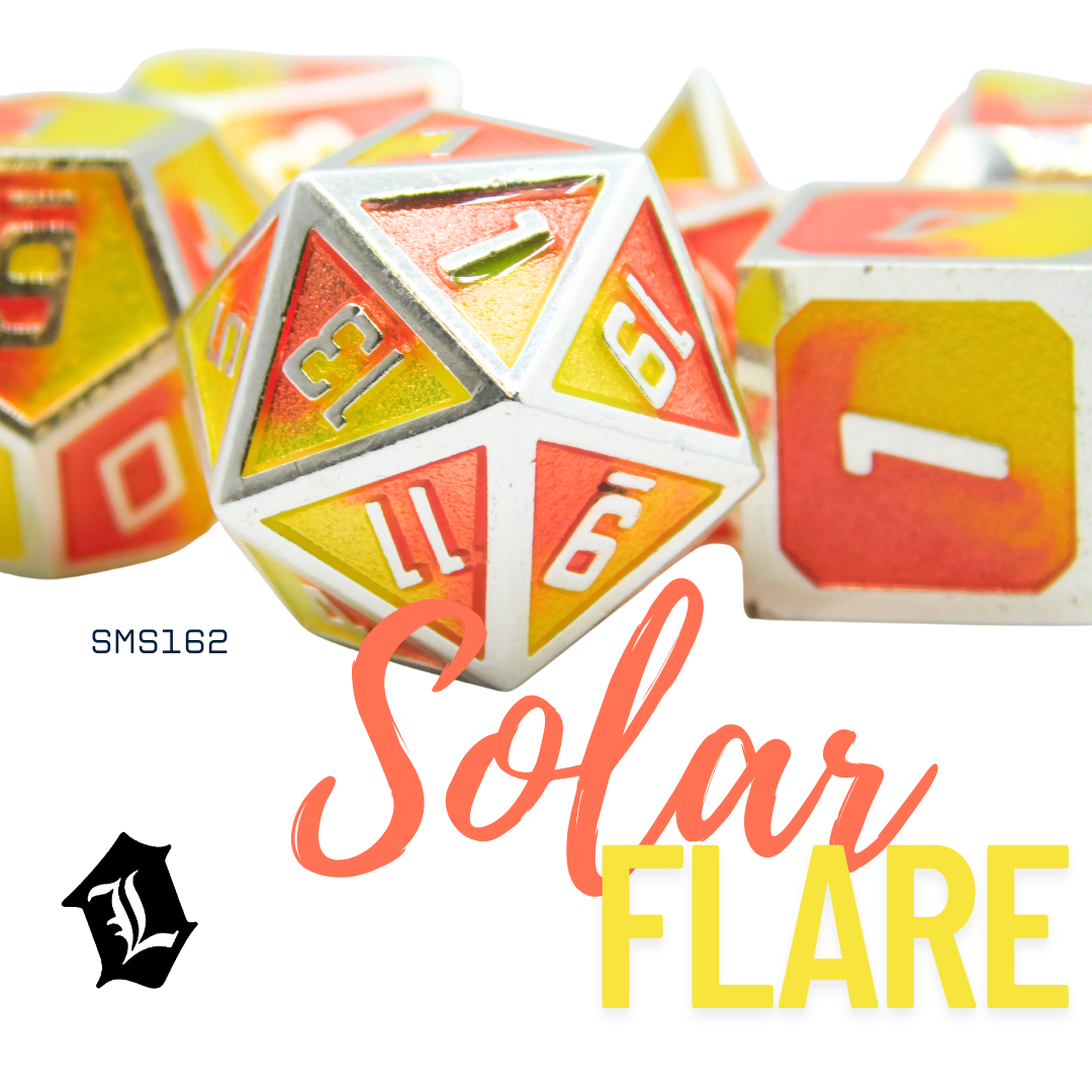 [SOLAR FLARE] 7PC SOLID METAL DICE SET