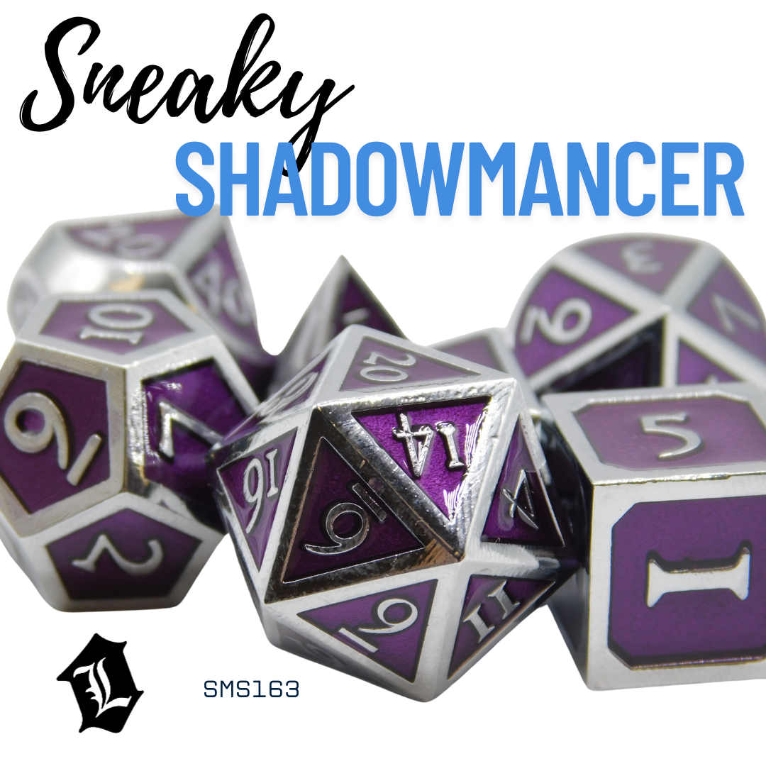 [SNEAKY SHADOWMANCER] 7PC SOLID METAL DICE SET