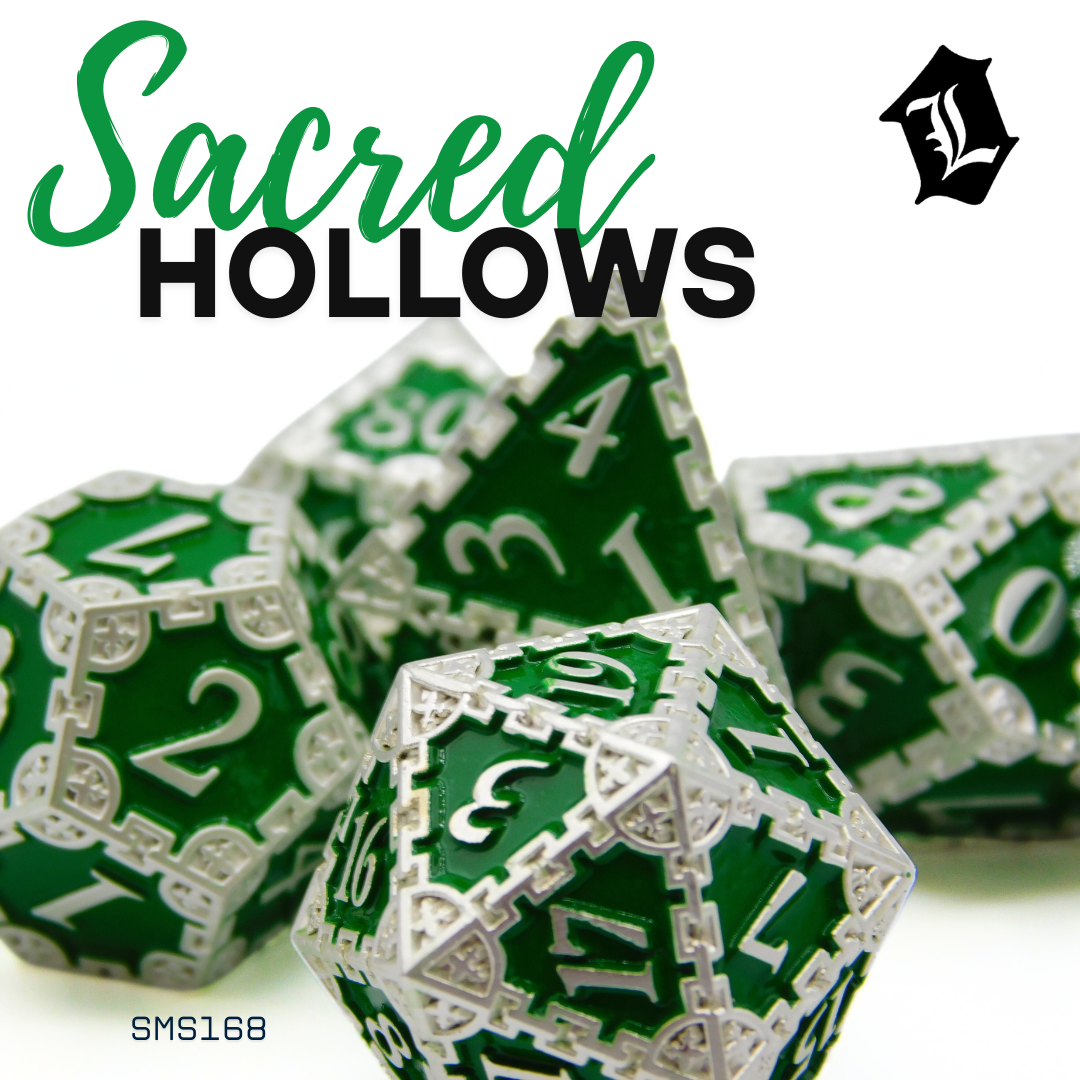 [SACRED HOLLOWS] 7PC SOLID METAL DICE SET