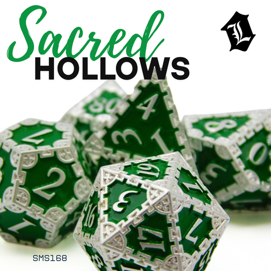 [SACRED HOLLOWS] 7PC SOLID METAL DICE SET