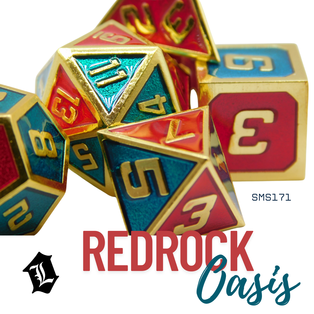 [REDROCK OASIS] 7PC SOLID METAL DICE SET