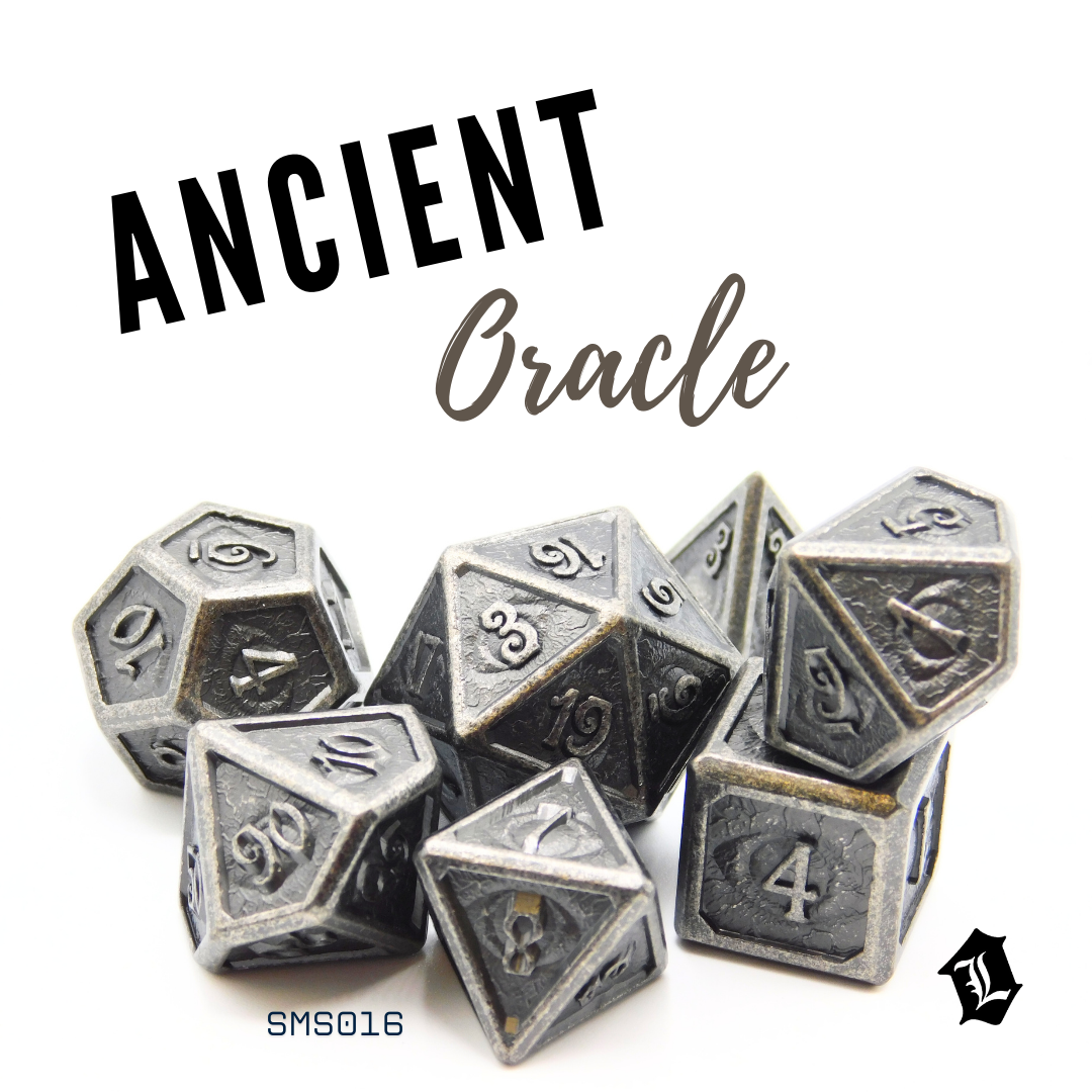 [ANCIENT ORACLE] 7PC SOLID METAL DICE SET