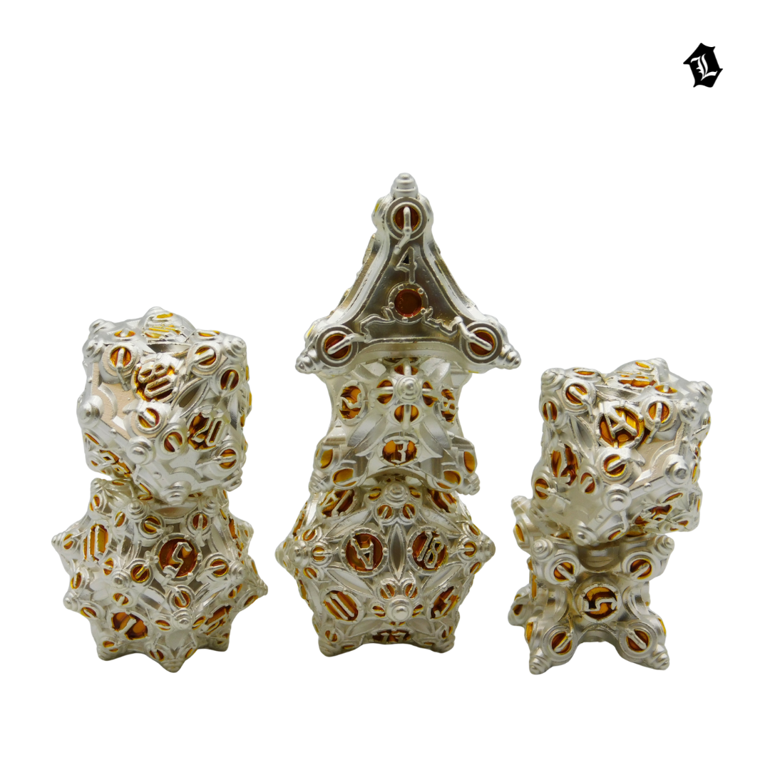 [GOLDEN BIRTHDAY] 7PC SOLID METAL DICE SET