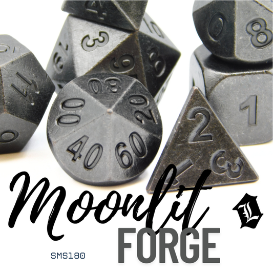 [MOONLIT FORGE] 7PC SOLID METAL DICE SET