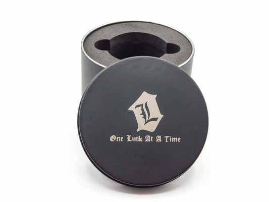 Round Branded Dice Storage Tin for D100s