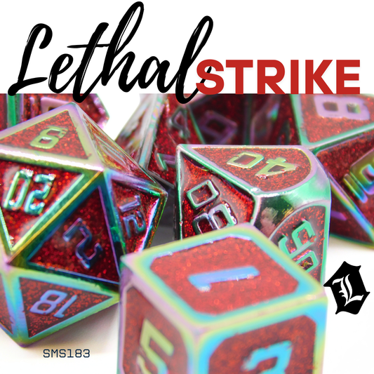 [LETHAL STRIKE] 7PC SOLID METAL DICE SET