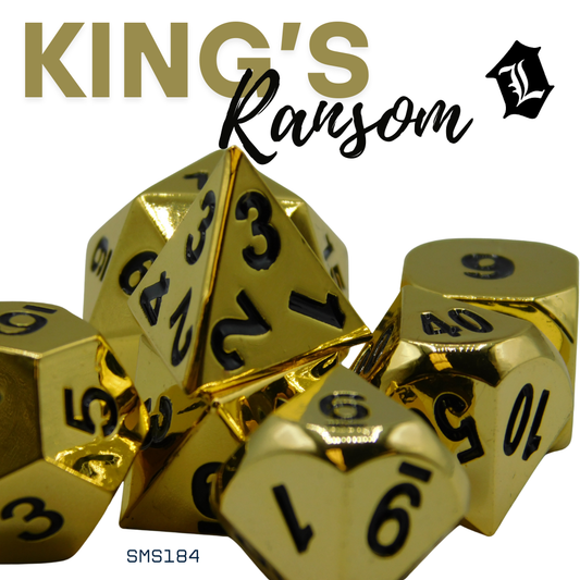 [KING'S RANSOM] 7PC SOLID METAL DICE SET